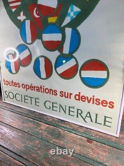 Affiche publicitaire Société Générale vintage Jacques Auriac 1970