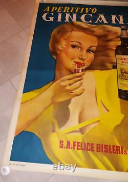 Affiche publicitaire ancienne GINCANA originale 1950 TTB