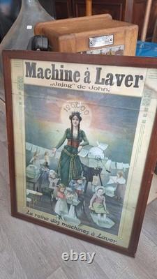 Affiche publicitaire ancienne JAJAG de JOHN vers 1900 Encadrée 68 x 40 cm Affiche publicitaire ancienne JAJAG de JOHN vers 1900 Encadrée 68 x 40 cm