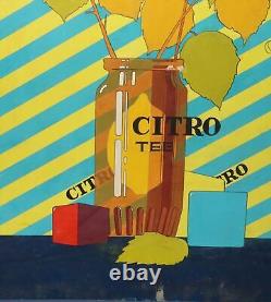 Affiche publicitaire vintage de thé au citron