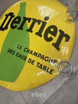 Affiche ronde Originale PERRIER le champagne des eaux de table diam 78 cm