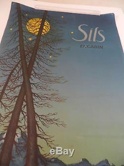 Affiche très rare (tourisme Suisse) SILS, Engadin d'Ernst RINDERSPACHER, 19444