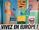 Affiche Vintage Interdite Par La Censure Vivez En Europe 1 D'après T. Wesselman
