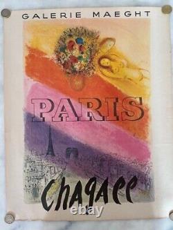 Affiches anciennes vintage Chagall, Galerie Maeght Museum Prints Society 1950s