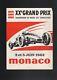 Affichette 20éme Grand Prix De Monaco 2 Et 3 Juin 1962 Signé M. Trublin