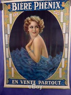 Affichette Lithographique 1936 Bierre PHENIX par Viret imp Moullot TBE