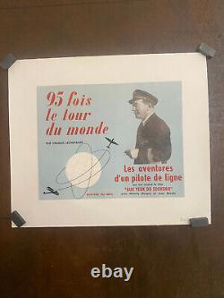 Affichette ancienne PILOTE DE LIGNE 32 x 25 cm