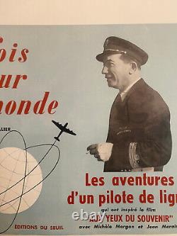 Affichette ancienne PILOTE DE LIGNE 32 x 25 cm