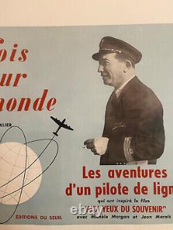 Affichette ancienne PILOTE DE LIGNE 32 x 25 cm