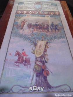 Afiche Saint Fermín, tauromachie, 1913 huile sur toile, original et unique