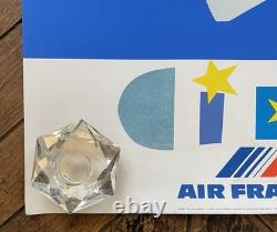 Air France original poster 1981, Roger Bezombes, Concorde, Ciel Air France Air France original poster 1981, Roger Bezombes, Concorde, Ciel Air France