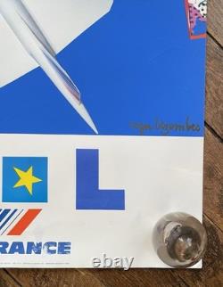 Air France original poster 1981, Roger Bezombes, Concorde, Ciel Air France