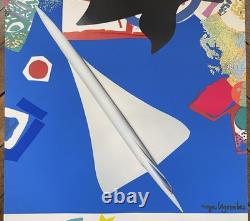 Air France original poster 1981, Roger Bezombes, Concorde, Ciel Air France