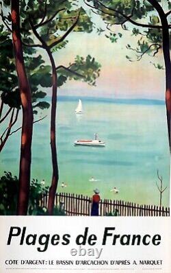 Albert Marquet affiche original. Plages de France original poster