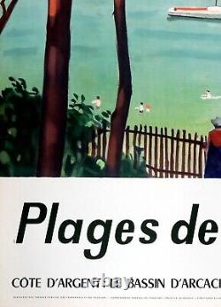 Albert Marquet affiche original. Plages de France original poster