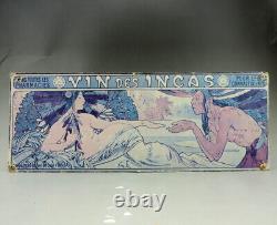 Alphonse Mucha Rare ancienne affiche'' Vin des Incas'' Epoque Art Nouveau. 1897