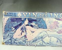 Alphonse Mucha Rare ancienne affiche'' Vin des Incas'' Epoque Art Nouveau. 1897