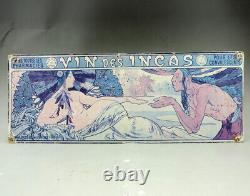 Alphonse Mucha Rare ancienne affiche'' Vin des Incas'' Epoque Art Nouveau. 1897