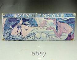 Alphonse Mucha Rare ancienne affiche'' Vin des Incas'' Epoque Art Nouveau. 1897