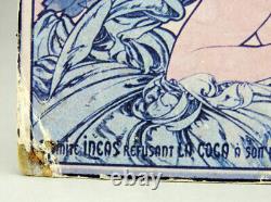 Alphonse Mucha Rare ancienne affiche'' Vin des Incas'' Epoque Art Nouveau. 1897
