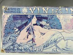 Alphonse Mucha Rare ancienne affiche'' Vin des Incas'' Epoque Art Nouveau. 1897