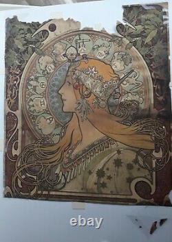 Alphonse Mucha ZODIAC affiche ancienne 1896 original