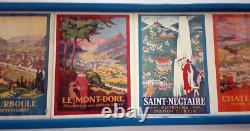 Ancien cadre dépliant d'Affiches Publicitaires l'Auvergne Thermale, 5 stations