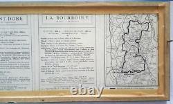 Ancien cadre dépliant d'Affiches Publicitaires l'Auvergne Thermale, 5 stations