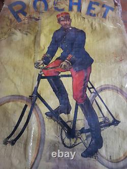 Ancien et originale affiche Cycles ROCHET (Schneider) signée Pichat 1900