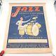 Ancienne Affiche Poster Jazz Paris France 42x54cm Marcel Faivre Batterie Vintage