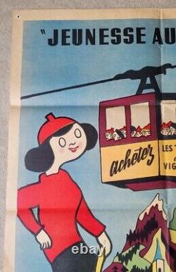 Ancienne Affiche 1951 Jeunesse au Plein Air Originale 60x80cm Henri MONIER