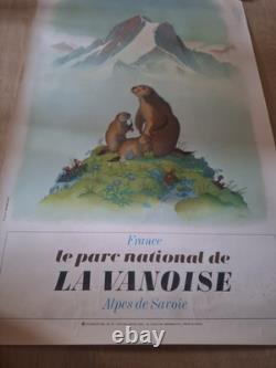 Ancienne Affiche 1975 Samivel, Parc National De La Vanoise. Poster. Vintage