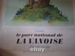 Ancienne Affiche 1975 Samivel, Parc National De La Vanoise. Poster. Vintage