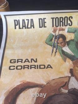 Ancienne Affiche Espagnole De Corrida Originale 1975 El Cordobés Palomo Linares