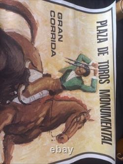 Ancienne Affiche Espagnole De Corrida Originale 1975 El Cordobés Palomo Linares