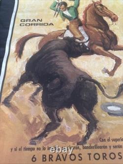 Ancienne Affiche Espagnole De Corrida Originale 1975 El Cordobés Palomo Linares