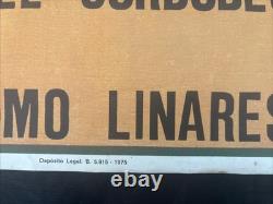 Ancienne Affiche Espagnole De Corrida Originale 1975 El Cordobés Palomo Linares
