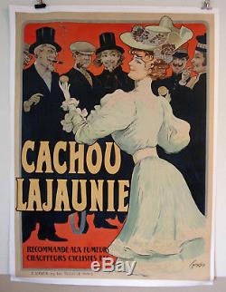 Ancienne Affiche Lithographie Cachou Lajaunie De Tamagno Antique Vintage Poster