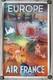 Ancienne Affiche Originale Air France Europe Par Falcucci