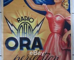Ancienne Affiche Ora Radio Tsf Par Arestein Annees 40