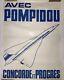 Ancienne Affiche Pompidou Concorde 80x60 Cm