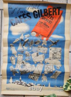 Ancienne Affiche Publicitaire Cafe Gilbert