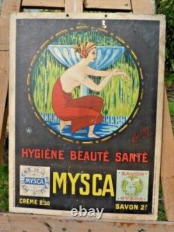 Ancienne Affiche Publicitaire Cartonnée Mysca Savon Vers 1925