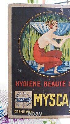 Ancienne Affiche Publicitaire Cartonnée Mysca Savon Vers 1925