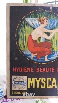 Ancienne Affiche Publicitaire Cartonnée Mysca Savon Vers 1925