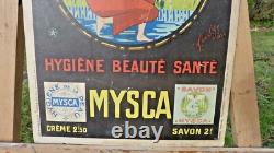 Ancienne Affiche Publicitaire Cartonnée Mysca Savon Vers 1925