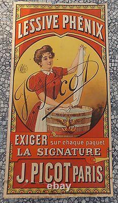 Ancienne Affiche Publicitaire Lessive Phenix J. Picot