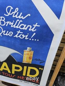 Ancienne Affiche Publicitaire The RAPID par DION