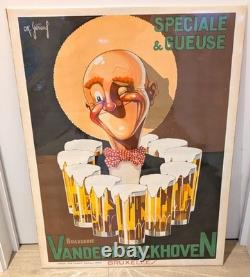 Ancienne Affiche publicitaire Brasserie Vandenkerckhoven Signé OK Gerard TBE
