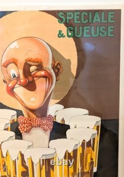 Ancienne Affiche publicitaire Brasserie Vandenkerckhoven Signé OK Gerard TBE